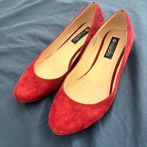 Red Suede Nisolo Flats